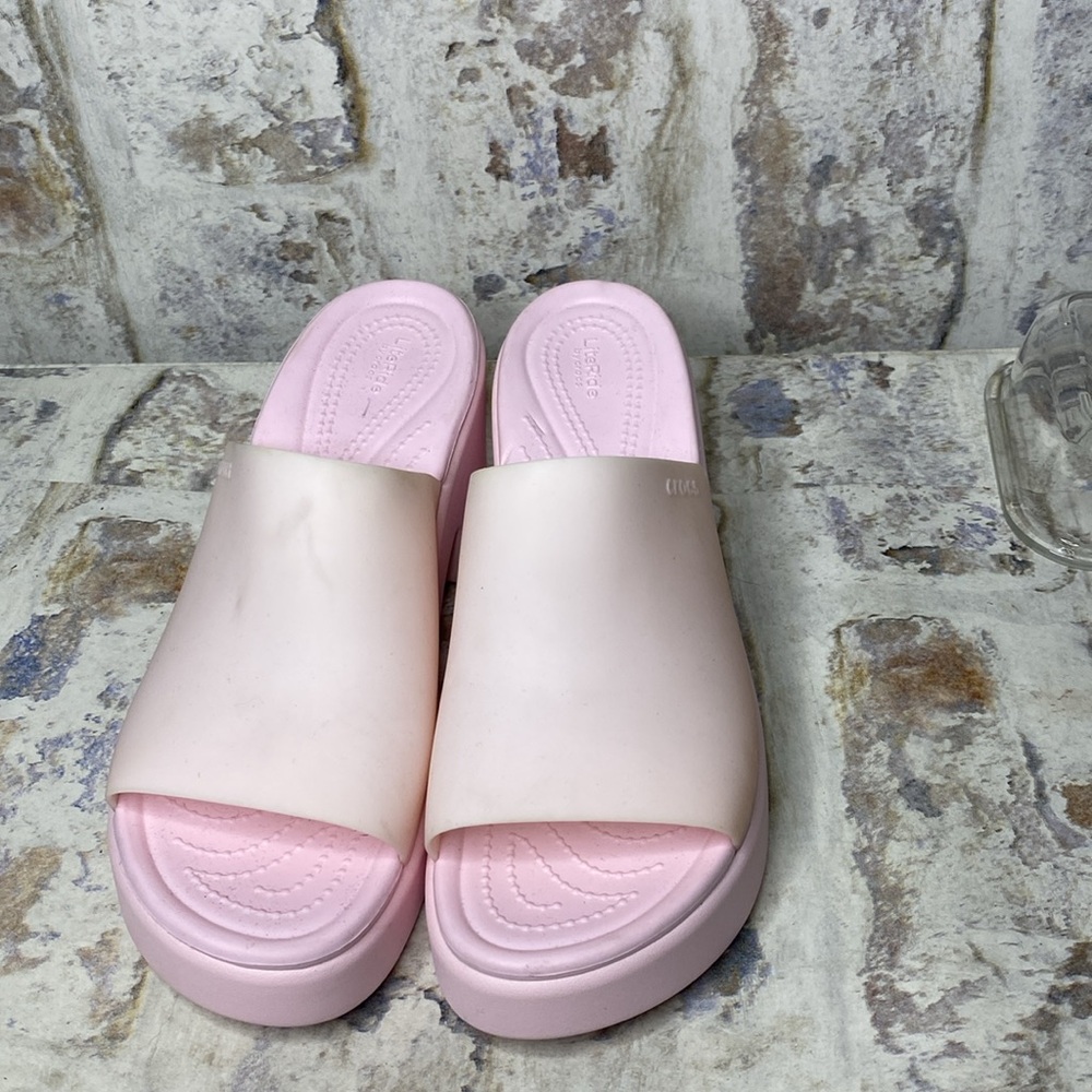 CROCS Brooklyn Frosted Slide Heel - Picture 3 of 6